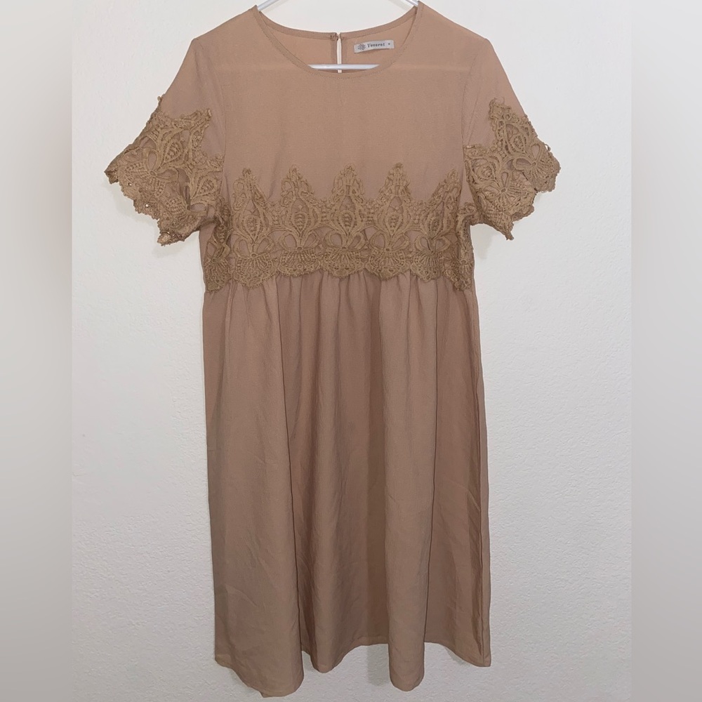 Dusty Mauve Lace Dress